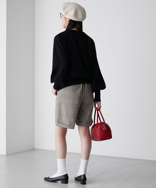 BONLECILL(ボンルシール)の「バスクベレー帽(ハンチング/ベレー帽・レディース・ワイン/キャメル/ブラック/ネイビー/アイボリー/グレー・FREE)」の13枚目の写真