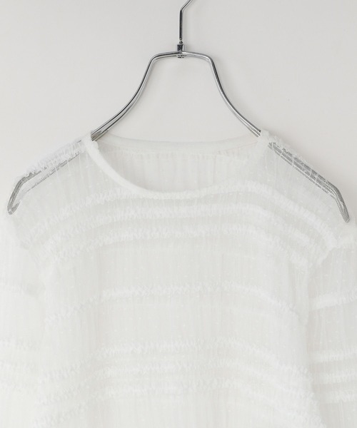 LOWRYS FARM（ローリーズファーム）の「レースロングスリーブ　974197（シャツ/ブラウス・キッズ・ホワイト/ブラック・150cm/160cm）」の10枚目の写真