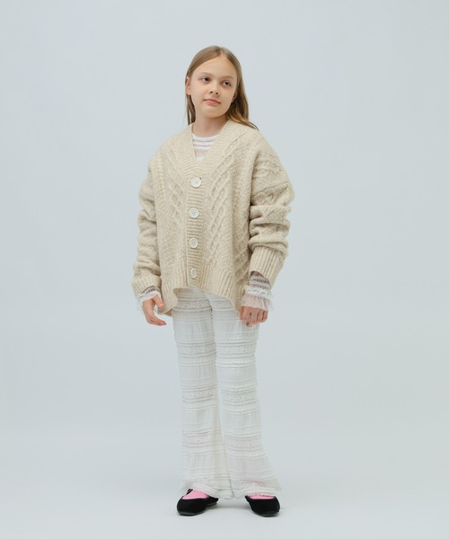 LOWRYS FARM（ローリーズファーム）の「レースロングスリーブ　974197（シャツ/ブラウス・キッズ・ホワイト/ブラック・150cm/160cm）」の13枚目の写真