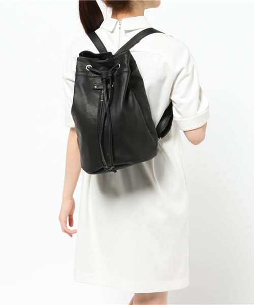 OUTLET（アウトレット）の「【Discoat Petit】P合皮リュック（バックパック/リュック・レディース・ネイビー/ブラック/ホワイト・FREE）」の10枚目の写真