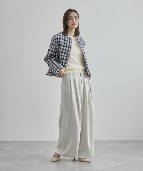 ROPE'（ロペ）の「【イタリア製】ソフトコットンクルーネックニットソー（ニット/セーター・レディース・ブラック/ネイビー/キナリ・FREE）」の18枚目の写真