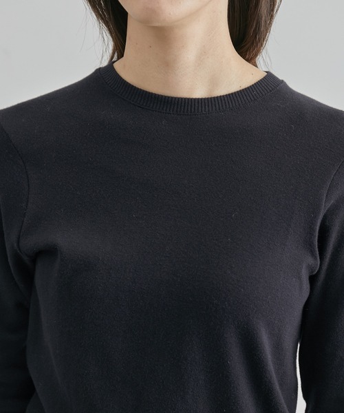 ROPE'（ロペ）の「【イタリア製】ソフトコットンクルーネックニットソー（ニット/セーター・レディース・ブラック/ネイビー/キナリ・FREE）」の13枚目の写真