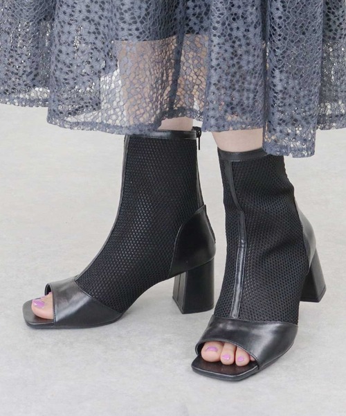LOVEHUNTER（ラブハンター）の「スタイルアップ メッシュブーツサンダル（サンダル・レディース・ブラック/アイボリー・LL/L/M/S）」の8枚目の写真
