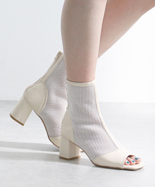 LOVEHUNTER（ラブハンター）の「スタイルアップ メッシュブーツサンダル（サンダル・レディース・ブラック/アイボリー・LL/L/M/S）」の20枚目の写真