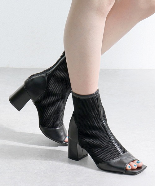 LOVEHUNTER（ラブハンター）の「スタイルアップ メッシュブーツサンダル（サンダル・レディース・ブラック/アイボリー・LL/L/M/S）」の12枚目の写真