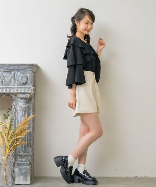 ems excite（エムズエキサイト）の「レザーショートパンツ（その他パンツ・レディース・ブラック/ダークブラウン/ナチュラル・FREE）」の21枚目の写真