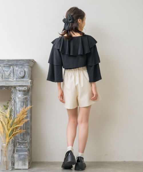 ems excite（エムズエキサイト）の「レザーショートパンツ（その他パンツ・レディース・ブラック/ダークブラウン/ナチュラル・FREE）」の22枚目の写真