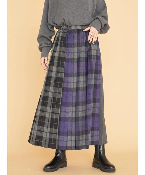 AMERICAN HOLIC（アメリカンホリック）の「アソートチェックプリーツスカート（スカート・レディース・パープル/ブラウン/イエロー/レッド・M/L）」の10枚目の写真
