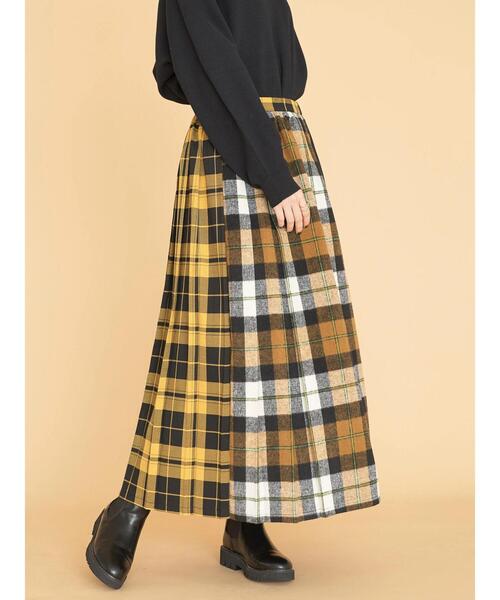 AMERICAN HOLIC（アメリカンホリック）の「アソートチェックプリーツスカート（スカート・レディース・パープル/ブラウン/イエロー/レッド・M/L）」の12枚目の写真