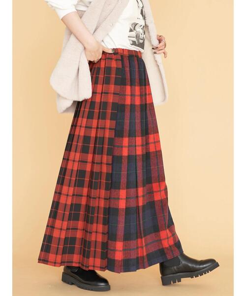 AMERICAN HOLIC（アメリカンホリック）の「アソートチェックプリーツスカート（スカート・レディース・パープル/ブラウン/イエロー/レッド・M/L）」の18枚目の写真