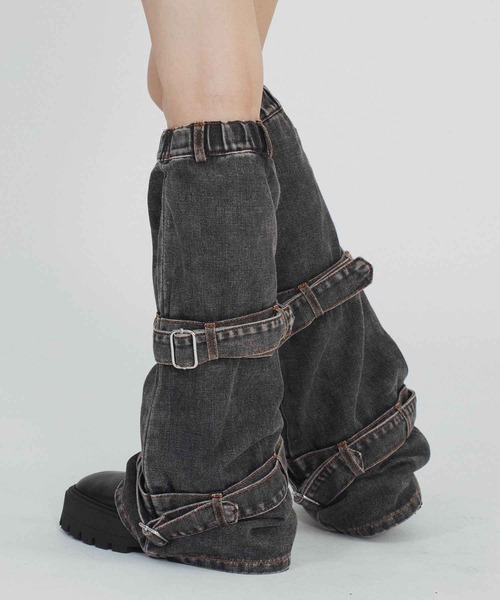 X-girl（エックスガール）の「DENIM LEG WARMER（レッグウォーマー・レディース・インディゴブルー/ブラック・ONE SIZE）」の17枚目の写真