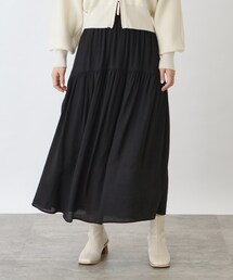 THE SHOP TK  | イレギュラーモノフィラギャザースカート(スカート)