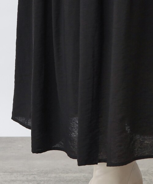 THE SHOP TK （ザ ショップ ティーケー ）の「◆ラウンドギャザースカート【洗濯機洗い可】（スカート・レディース・ブラック/アイボリー・13/12）」の6枚目の写真