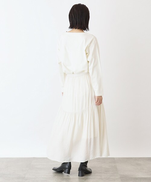 THE SHOP TK （ザ ショップ ティーケー ）の「◆ラウンドギャザースカート【洗濯機洗い可】（スカート・レディース・ブラック/アイボリー・13/12）」の17枚目の写真