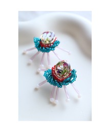 【chiguhagu】【chiguhagu】押花×ビーズのピアス(MA)
