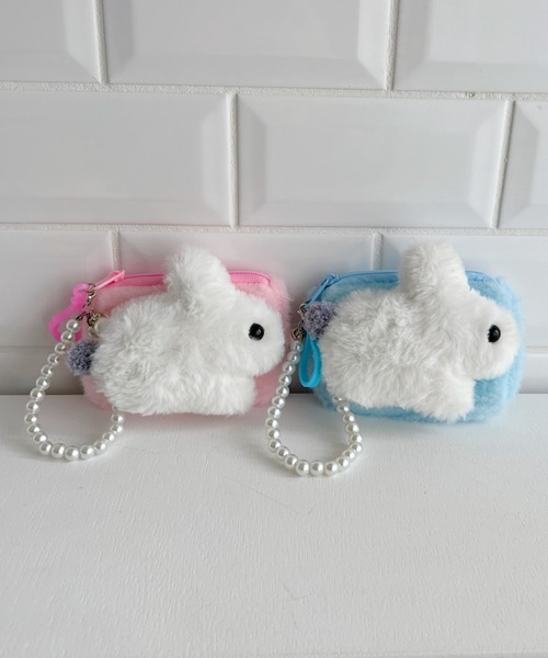 セール】うさぎミニポーチバッグチャーム（パスケース）｜√nuage