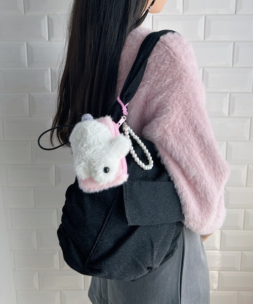 うさぎミニポーチチャーム セール】うさぎミニポーチバッグチャーム（パスケース）｜√nuage