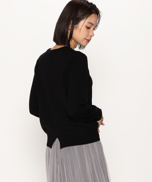 COMME CA ISM(コムサイズム)の「ベーシック クルーネックニット(ニット/セーター・レディース・ホワイト/ライトグレー/ブラック/ブルー・MEDIUM/LARGE)」の1枚目の写真