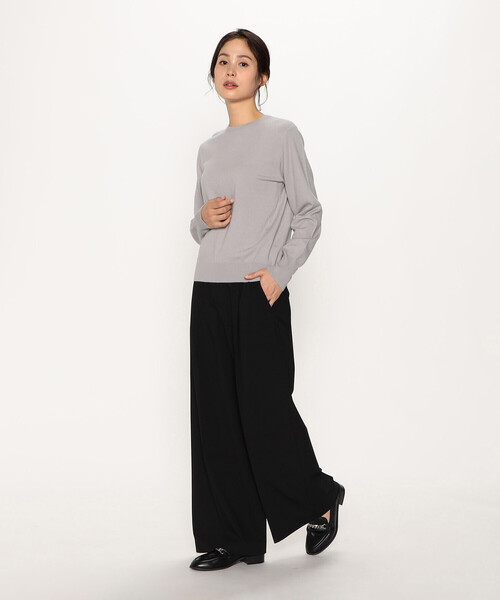 COMME CA ISM(コムサイズム)の「ベーシック クルーネックニット(ニット/セーター・レディース・ホワイト/ライトグレー/ブラック/ブルー・MEDIUM/LARGE)」の8枚目の写真