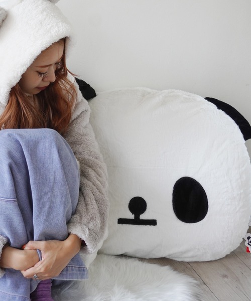 Port（ポート）の「【 Port / ポート 】 特大 パンダ フェイス クッション（クッション/クッションカバー・レディース・ホワイト・FREE）」の3枚目の写真