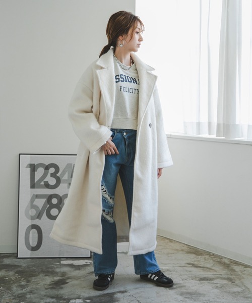 希少【美品】ETRO テーラードコート シルク100 幾何学柄 大きいサイズ