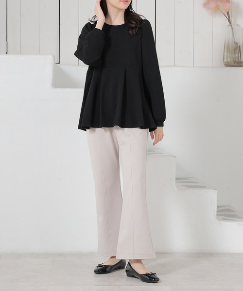 Honeys（ハニーズ）の「暖裏起毛フレアパンツ（股下68cm