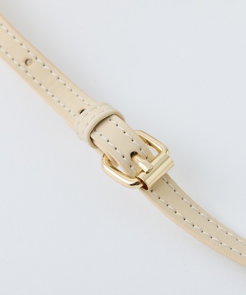 one after another NICE CLAUP（ワンアフターアナザーナイスクラップ）の「エンボスフェイクムートンバッグ（ハンドバッグ・レディース・ブラウン/サックスブルー/アイボリー・FREE）」の4枚目の写真