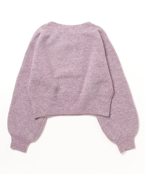 ASTORIA ODIER(アストリアオディール)の「ラメモヘアクロップトニット(ニット/セーター・レディース・アイボリー/パープル/ピンク/ベージュ・MEDIUM)」の5枚目の写真