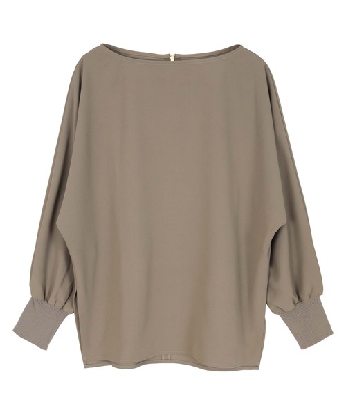 UR'S(ユアーズ)の「ボートネックドルマンスリーブプルオーバー(Tシャツ/カットソー・レディース・ホワイト/ネイビー/ベージュ/オリーブ/モカ・L/S/M)」の7枚目の写真