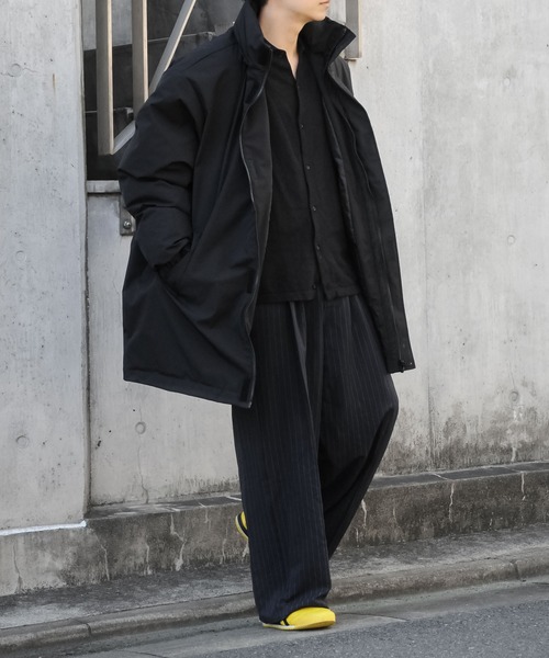 NILWAY(ニルウェイ)の「スタンドカラー 中綿 ダウン オーバー コート(ダウンジャケット/コート・レディース・ブラック/ライトグレー・LARGE/MEDIUM)」の19枚目の写真