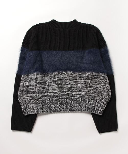 LOWRYS FARM（ローリーズファーム）の「イソザイドッキングＬＳ　970692（ニット/セーター・レディース・ホワイト/ネイビー/ブラック・FREE）」の21枚目の写真