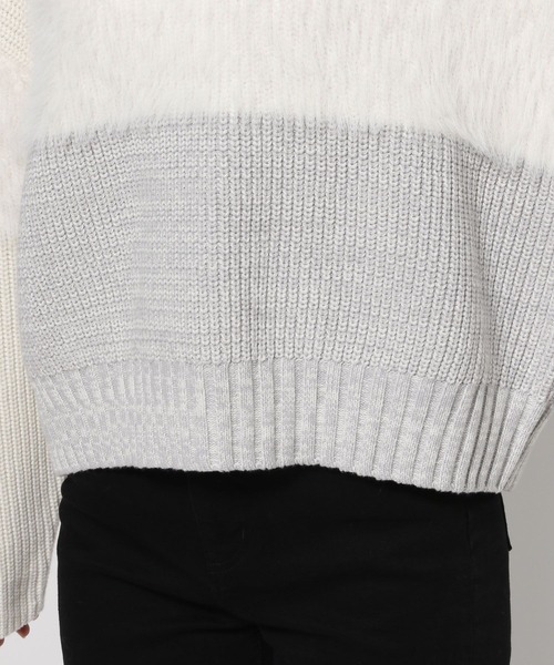 LOWRYS FARM（ローリーズファーム）の「イソザイドッキングＬＳ　970692（ニット/セーター・レディース・ホワイト/ネイビー/ブラック・FREE）」の17枚目の写真