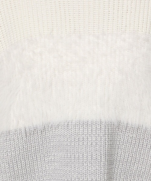LOWRYS FARM（ローリーズファーム）の「イソザイドッキングＬＳ　970692（ニット/セーター・レディース・ホワイト/ネイビー/ブラック・FREE）」の18枚目の写真