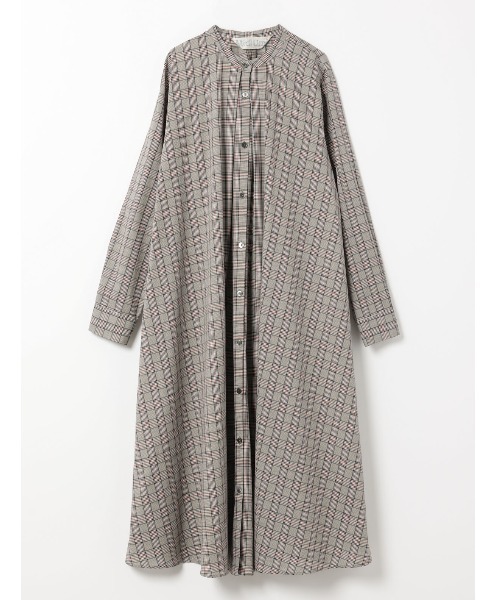 MidiUmi(ミディウミ)の「MidiUmi チェックタックAラインワンピース(ワンピース・レディース・その他2/その他1/オフホワイト・FREE)」の1枚目の写真