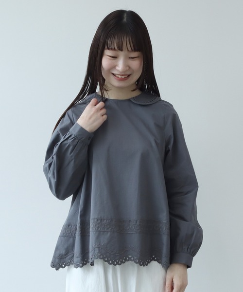 未使用タグ付 ビュルデサボンbulle de savon くるくるレースブラウス bulle de savon（ビュルデサボン）の「○くるくるレースブラウス