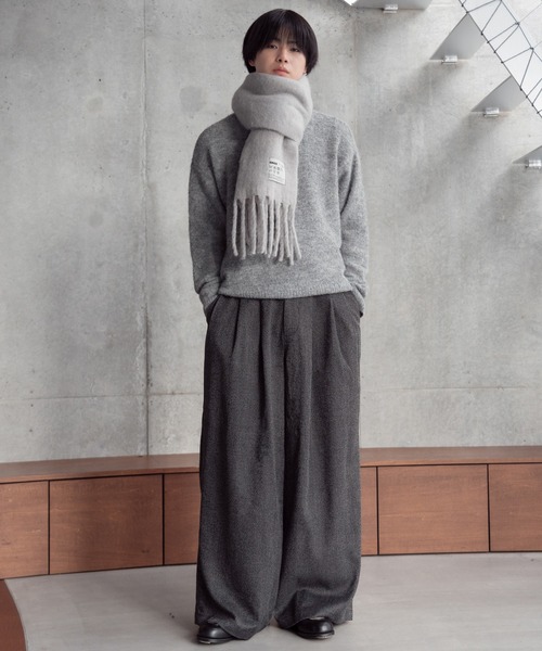 SINSS（シンス）の「Cashmere Blend Muffler / カシミヤブレンドマフラー（マフラー・メンズ・ブルー/グリーン/ブラック/ブラウン/ライトグレー/チャコール/アッシュブラウン・FREE）」の13枚目の写真