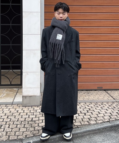 SINSS（シンス）の「Cashmere Blend Muffler / カシミヤブレンドマフラー（マフラー・メンズ・ブルー/グリーン/ブラック/ブラウン/ライトグレー/チャコール/アッシュブラウン・FREE）」の16枚目の写真