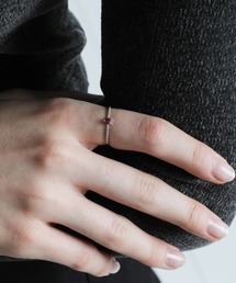 whim | Simple tiny heart pink stone ring(リング)