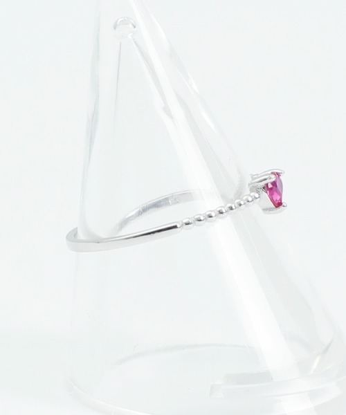 whim(ウィム)の「Simple tiny heart pink stone ring(リング・レディース・シルバー/ゴールド・FREE)」の10枚目の写真