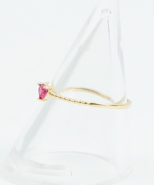 whim(ウィム)の「Simple tiny heart pink stone ring(リング・レディース・シルバー/ゴールド・FREE)」の5枚目の写真