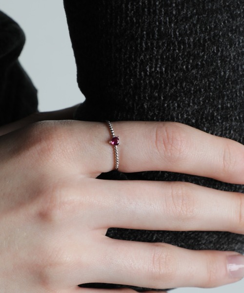 whim(ウィム)の「Simple tiny heart pink stone ring(リング・レディース・シルバー/ゴールド・FREE)」の9枚目の写真