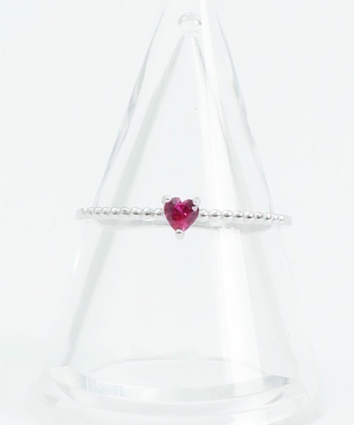 whim(ウィム)の「Simple tiny heart pink stone ring(リング・レディース・シルバー/ゴールド・FREE)」の12枚目の写真