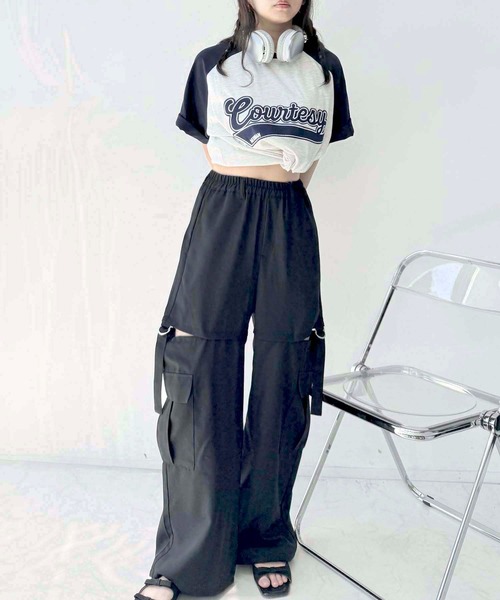 AS KNOW AS plus(アズノゥアズプラス)の「◎サイドオープンカーゴパンツ(カーゴパンツ・レディース・カーキ/ブラック/ピンク/グレー/グレー系/ブラック系/ライトグレー系・FREE)」の15枚目の写真