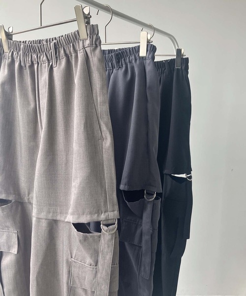 AS KNOW AS plus(アズノゥアズプラス)の「◎サイドオープンカーゴパンツ(カーゴパンツ・レディース・カーキ/ブラック/ピンク/グレー/グレー系/ブラック系/ライトグレー系・FREE)」の9枚目の写真