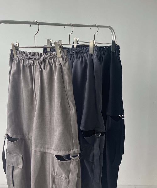 AS KNOW AS plus(アズノゥアズプラス)の「◎サイドオープンカーゴパンツ(カーゴパンツ・レディース・カーキ/ブラック/ピンク/グレー/グレー系/ブラック系/ライトグレー系・FREE)」の10枚目の写真