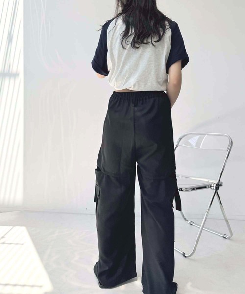 AS KNOW AS plus(アズノゥアズプラス)の「◎サイドオープンカーゴパンツ(カーゴパンツ・レディース・カーキ/ブラック/ピンク/グレー/グレー系/ブラック系/ライトグレー系・FREE)」の17枚目の写真