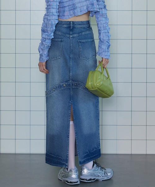 MAISON SPECIAL（メゾンスペシャル）の「2way Length Denim Skirt/2WAYレングスデニムスカート【MAISON SPECIAL/メゾンスペシャル】（デニムスカート・レディース・ブラウン/ブラック/ブルー・38/36）」の8枚目の写真
