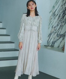 mysty woman | シフォンドッキングワンピース　103976(ワンピース)