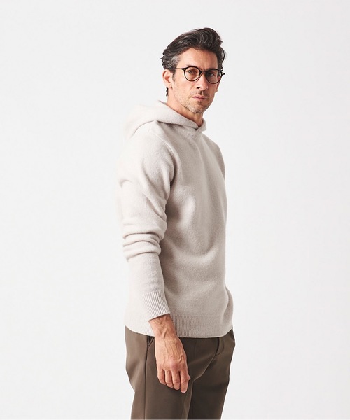 junhashimoto（ジュンハシモト）の「7GG HOODIE KNIT（ニット/セーター・メンズ・トップグレー/ナチュラル/チャコールグレー/グリーン系/マスタード・4/5/3）」の6枚目の写真