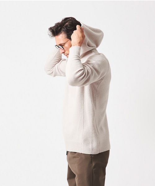 junhashimoto（ジュンハシモト）の「7GG HOODIE KNIT（ニット/セーター・メンズ・トップグレー/ナチュラル/チャコールグレー/グリーン系/マスタード・4/5/3）」の7枚目の写真